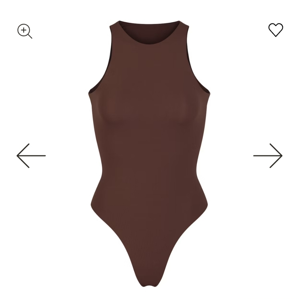 SKIMS Nwot Fits Everybody High Neck Bodysuit Sculpting Brown 2x Shapewear
